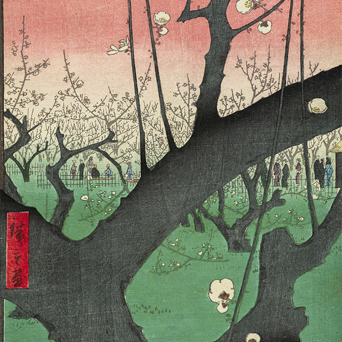 Bild ur träsnittsbok av Utagawa (Ando) Hiroshige