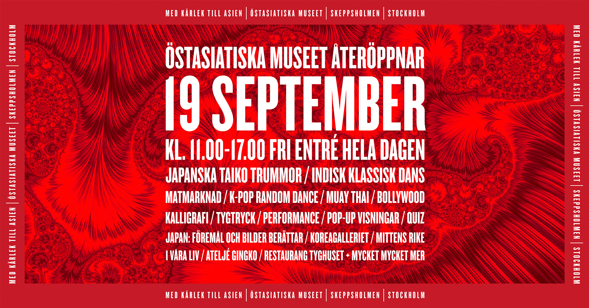 Poster for the reopening of the museum. Graphic.